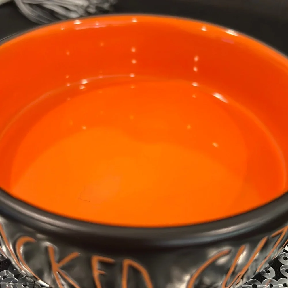 👻 Small Pet Bowl WICKED CUTE Food & Water Dish 5” H x 1.5” D Matte Black…